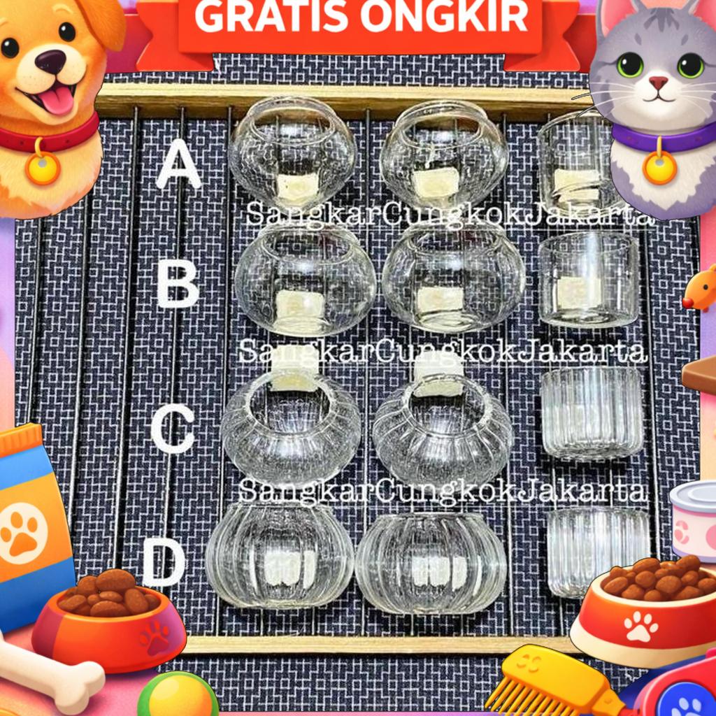 Cepuk Cungkok Kaca Sedang Tieumi Sanger Blackthroat Finch Srdc Set3Pcs