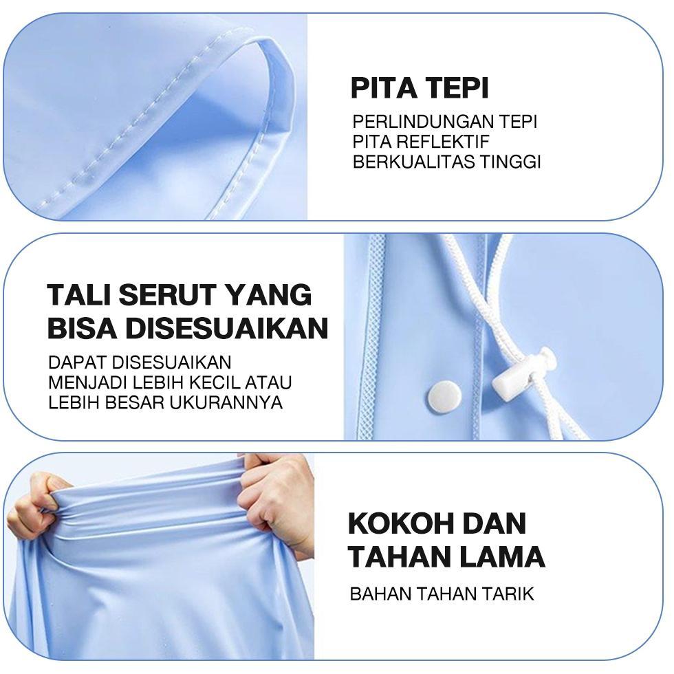 Premium` Jas Hujan Motor 2 Kepala Untuk 2 Orang /Jas Hujan Ponco Pvc Premium / Jas Hujan Wanita Dan 