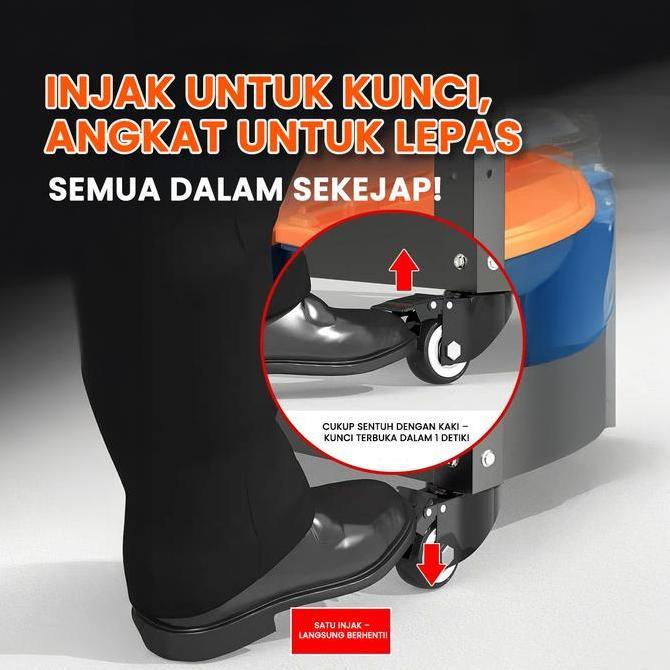 CUTA Troli Bengkel 3 Susun Trolley Trolly Besi Rak Tools Meja Bengkel Tool Cart Trolley Alat Kerja (