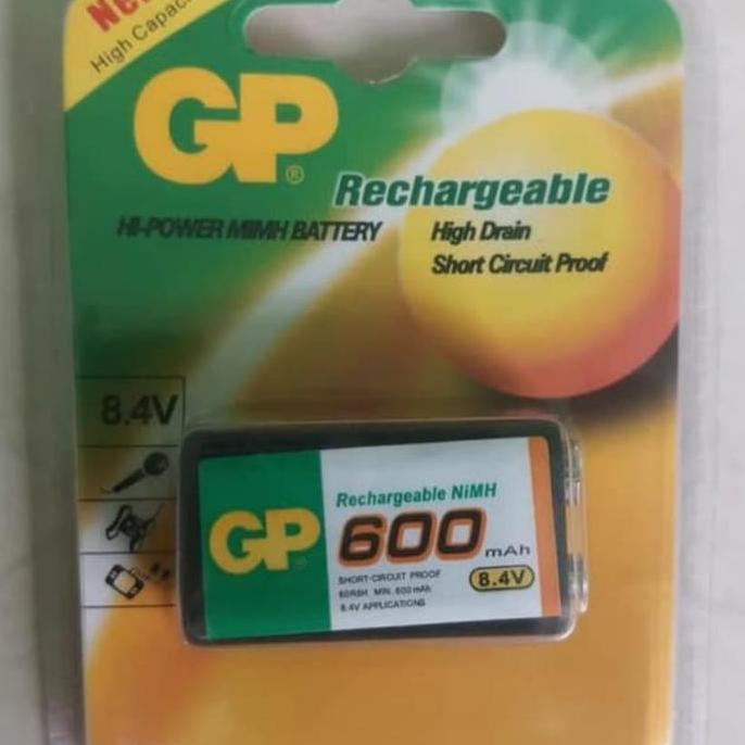 Camwoi- Baterai Cas Kotak 9V Rechargeable Gp600 Batre