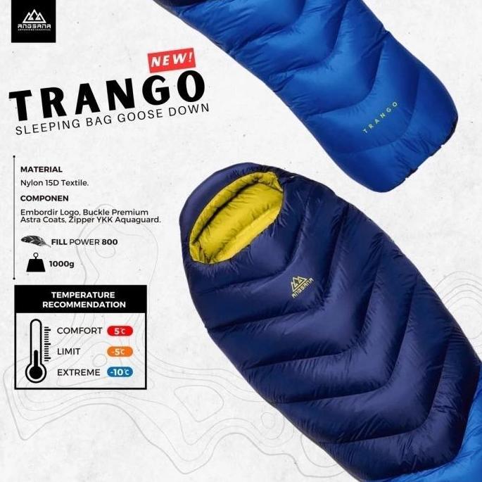 NEW Sleeping Bag Goose Down 100% Angsana Trango series