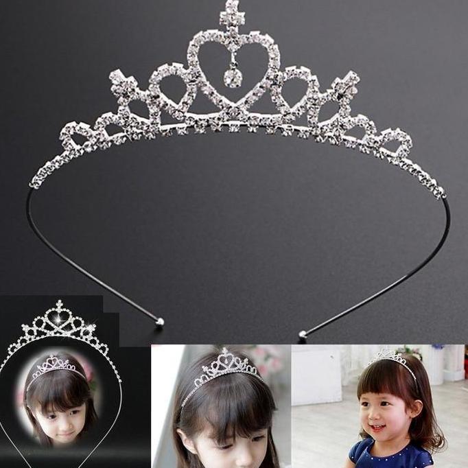 fiqsan2001 - cod ready stock gadis berlian imitasi princess crown headband tiara hair sticks princes
