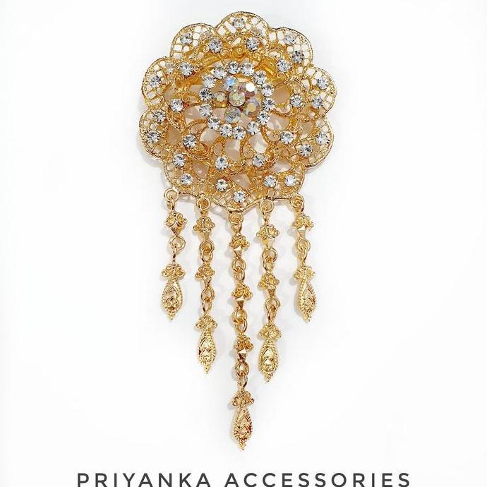 Yxcx- Bros Kebaya Susun Jumbo Flowie Untuk Penganten / Bros Manten Jurai Besar Souvenir Clips