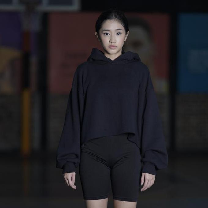 Fwbgy- Hoodie Crop Wanita Unfinished Premium Polos | Fleece Tebal & Adem | Lokal Handmade | Hoodieku