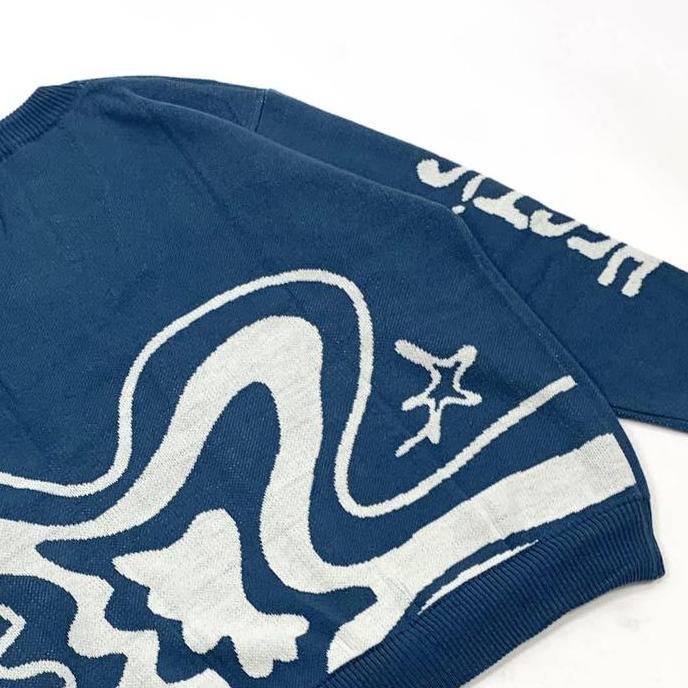 Fwbgy- Hectic - Cardigan Blue - Knitwear - Corsvia