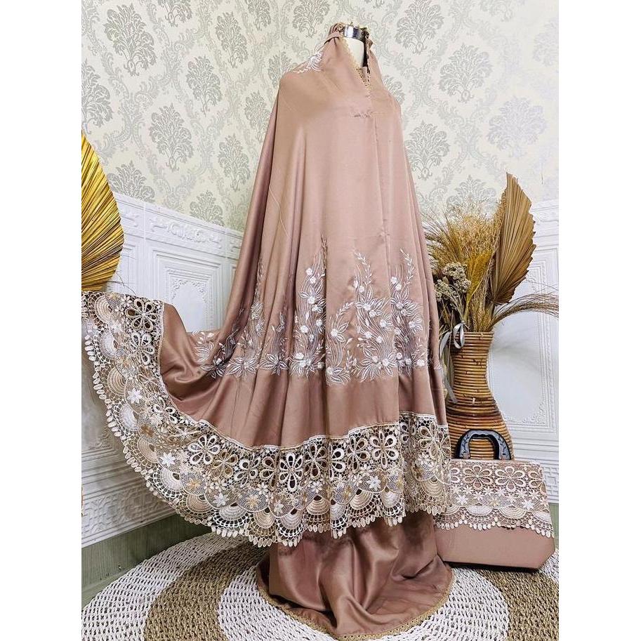 BEST SELLER MUKENA DEWASA MEWAH BORDIR PREMIUM ALESYA MUSLIM MUKENAH CANTIK