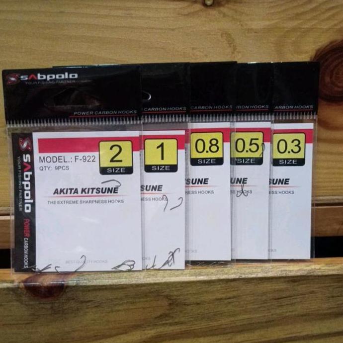 Thebest- Kail Pancing Sabpolo Akitakitsune F-922 Mata Kail Pancing Non Lubang