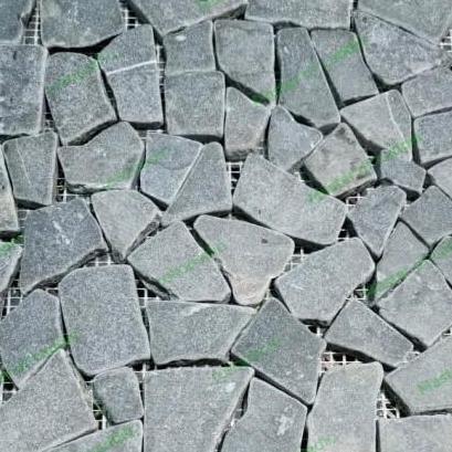 Thebest- Kris Stone Deck Tile Deck Taman Tile Outdoor 30x30 cm Batu Hitam