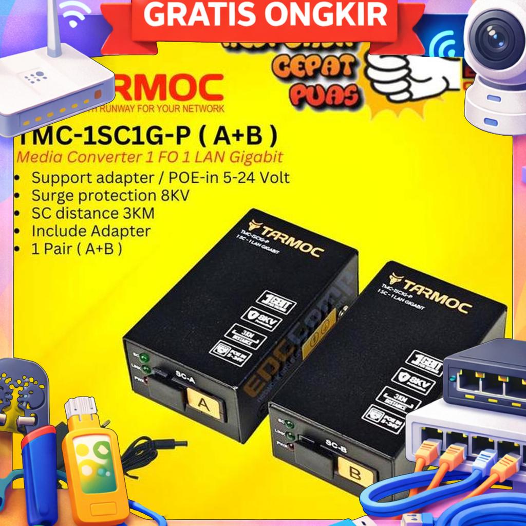 Tarmoc Tmc-1Sc1G-P | 1 Fo 1 Lan Gigabit Poe In 5-24V Htb Mini Gs-03A+B - 1Sc1G-P (A+B)