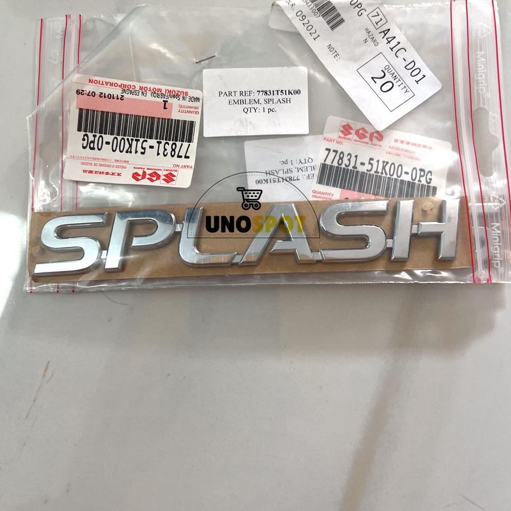Emblem Logo "Splash" Suzuki Splash Original SGP