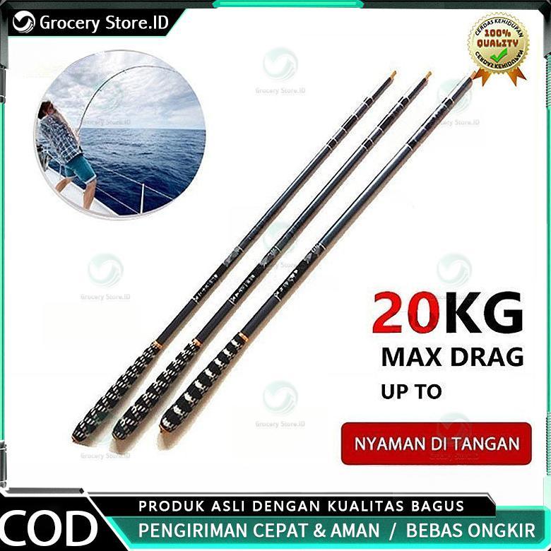 Xkxp- Joran Pancing Bahan Karbon Ringan Panjang/Joran Tegek Super Kuat 10Kg/Joran Tegek Karbon Asli 