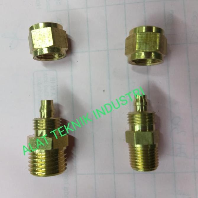 Male Conector 6Mm X 1/4" Kuningan Hemat