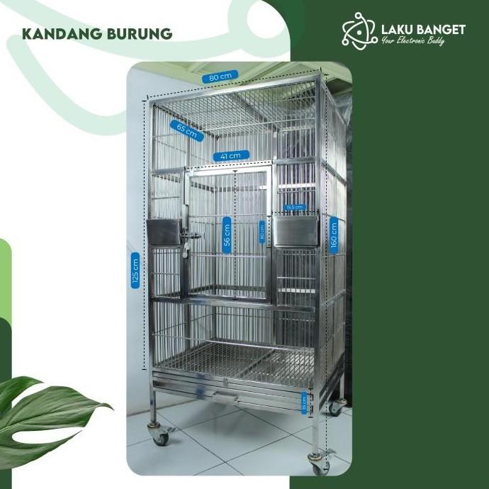 GROSIR Kandang Burung Macaw Full Stainless / Kandang Kucing / Kandang Hewan
