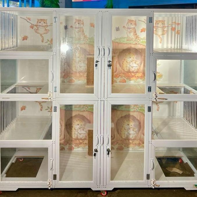 Kandang Kucing Alumunium 4 Kamar cat playground