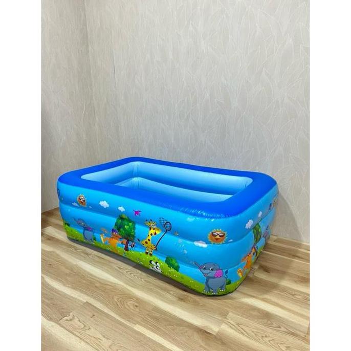 AQUATIC KOLAM RENANG ANAK JUMBO UK 150 CM MOTIF FAMILY POOL ALAS GELEMBUNG Plastik