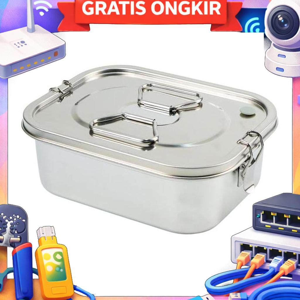 Kotak Makan Lunch Box Stainless Steel 304 2L - Hs233