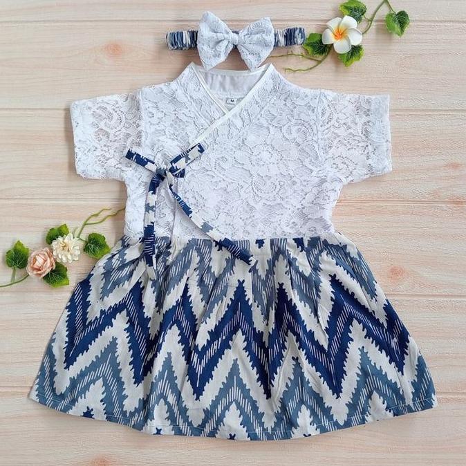 Hanbok Anak / Hanbok Batik bayi / Hanbok Brokat warna putih ZAK