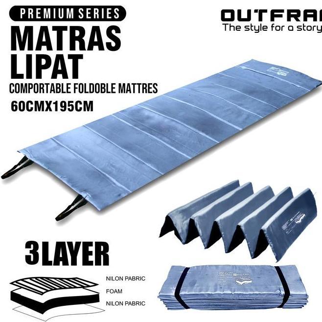 Matras Foam Lipat 3 Layers Matras Camping Alas Tidur Outdoor Tebal Outfrai