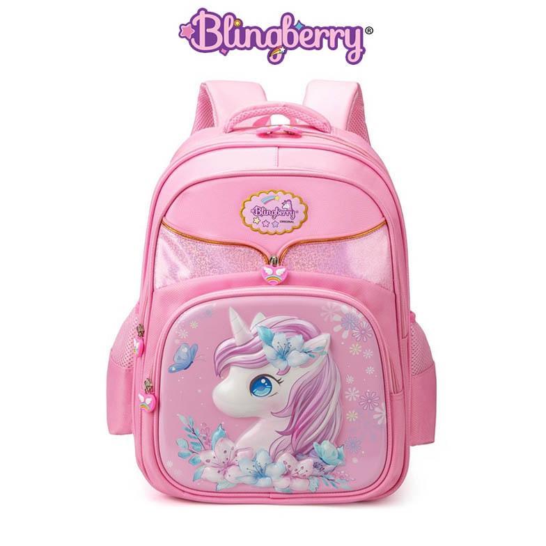 BLINGBERRY Tas Sekolah Unicorn Glitter Waterproof Anti Air Tas Ransel Anak SD Tas Sekolah Anak Perem