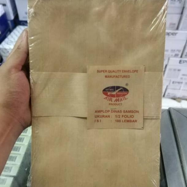 Amplop Coklat Folio dan A4 merk Airmail isi 100 lembar