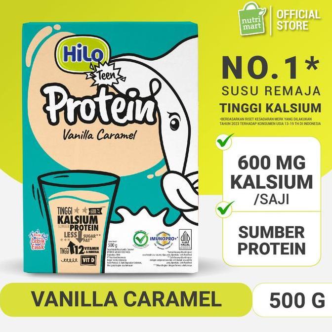 HiLo Teen Vanilla Caramel 500gr - Susu Tinggi Kalsium