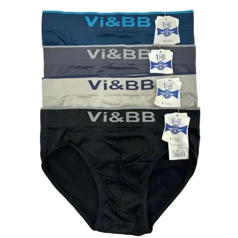 Realboy- Cod Banting Harga Celana Dalam Segitiga Cowok Keren Vi&Bb Bahan Katun Rajut Satu Kotak 3 Pc