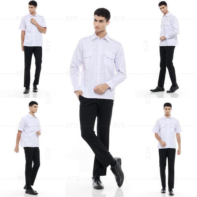 Baju Dinas Putih Seragam Kerja Lengan Panjang Pendek Kemeja PDH PDL PNS Tactical