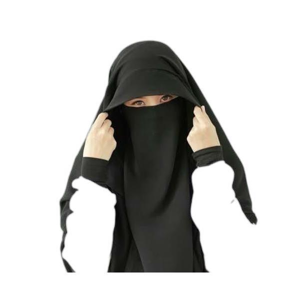 cadar veil yaman niqob veil satu set khimar