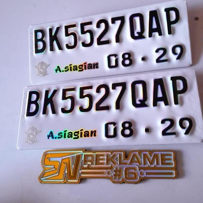 Plat Nomor Sepeda motor Baut Tanam Hologram, plat nomor keren, plat nomor mewah, plat nomor murah, p