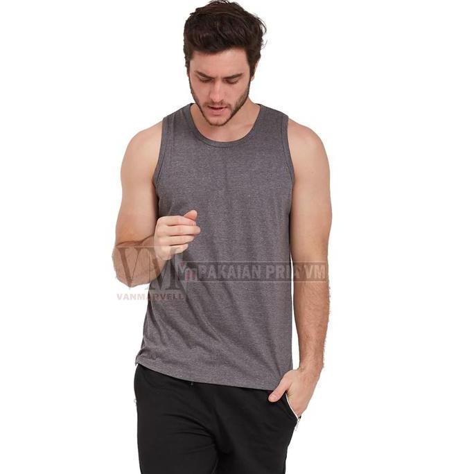 Realboy- Vm Kaos Singlet Polos Big Size Kaos Jumbo Tanktop Pria