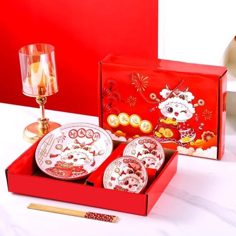 Snake Year CNY Bowl set/Hampers CNY/Hampers imlek/Mangkuk imlek giftset