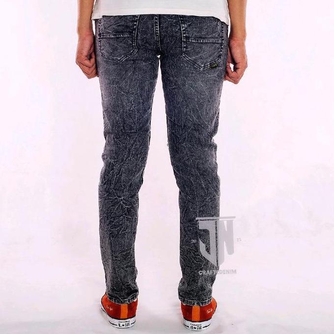 Celana Jeans Panjang Pria Sobek Lutut distro Ripped robek lapis / Jeans Destroy Sobek Sandwash washi