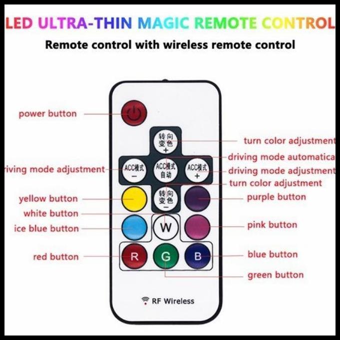 BEST DEAL LAMPU ALIS RGB FULL WARNA FLEXIBLE 60 CM REMOTE MOBIL APV/APV ARENA 