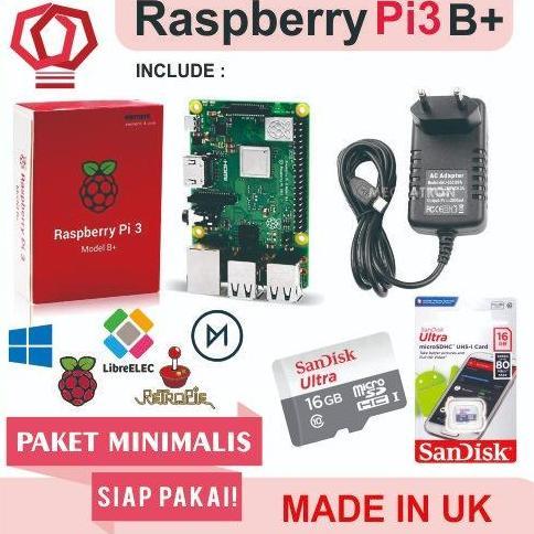 Raspberry Pi3 Pi 3 Model b+ 3b+ Plus Paket Minimal Pi3b+