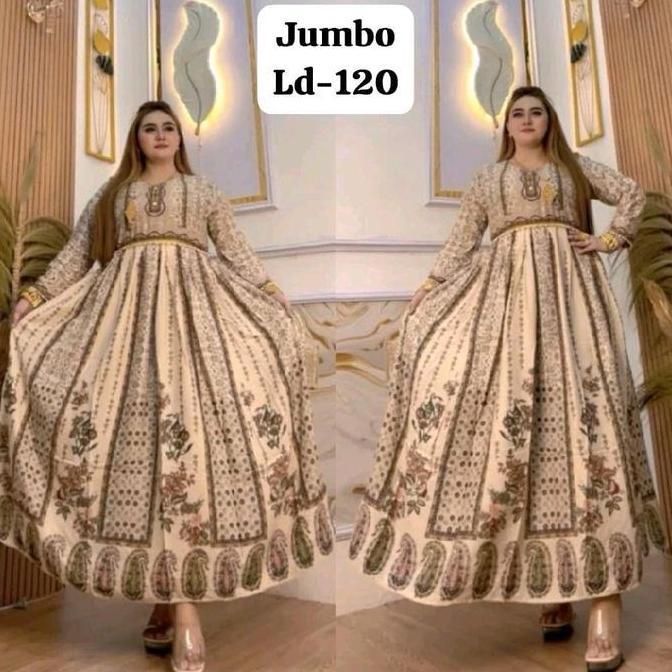 Promo Gamis Wanita Hindi Sekaru Standar & Jumbo Rayon Premium Pakaian Muslim Panjang Lengan Panjang 