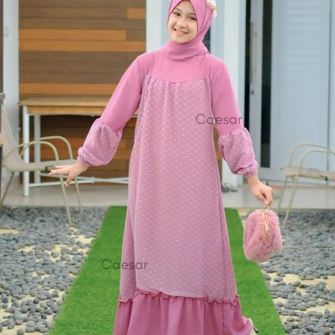 Grosir Gamis Anak Perempuan Setelan Pasmina Crinkle Airflow Premium