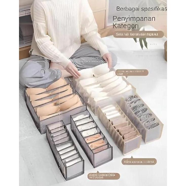 Mommy Jay Rak Organizer Kotak Penyimpanan Pakaian Dalam Kaos Kaki Celana Dalam Bra Bh
