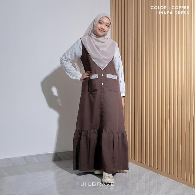 Sale Jilbrave Linnea Dress Dress Cotton Muslimah Basic Daily Wear Motif Bunga Casual