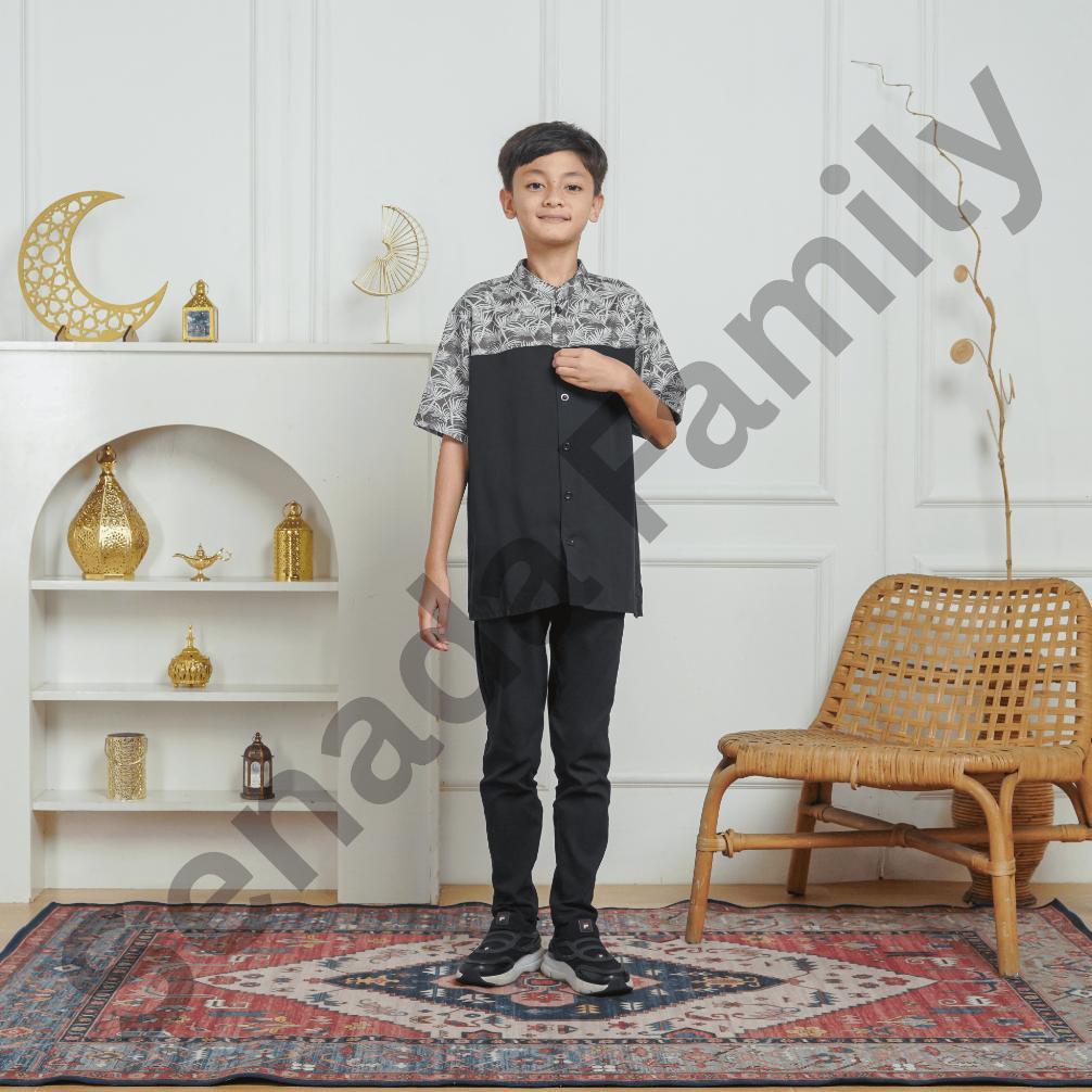 Sarimbit  keluarga baju set lebaran gamis batik couple ibu dan anak baju seragam muslim suami istri 