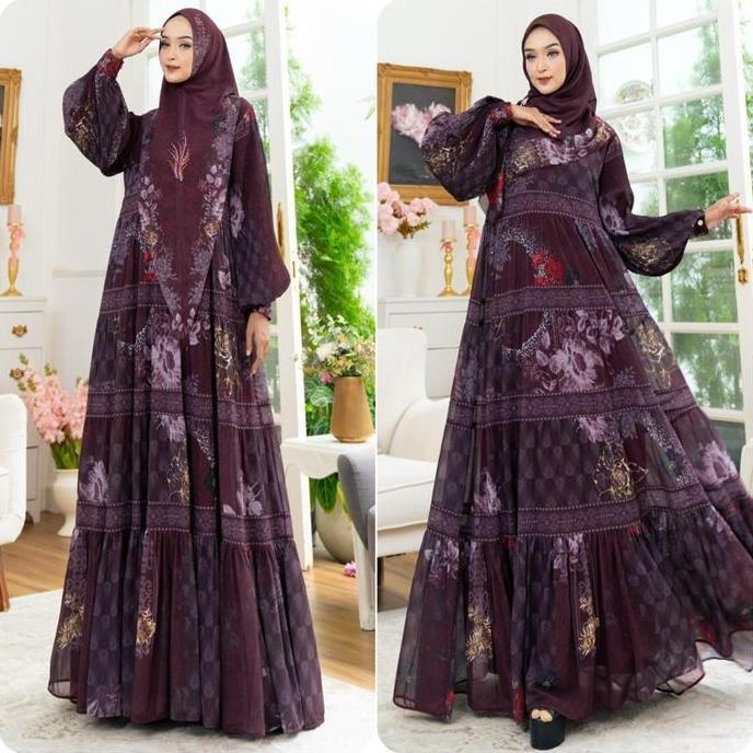 Promo Jannah Sarimbit Gamis Lebaran Family Set Eldeena