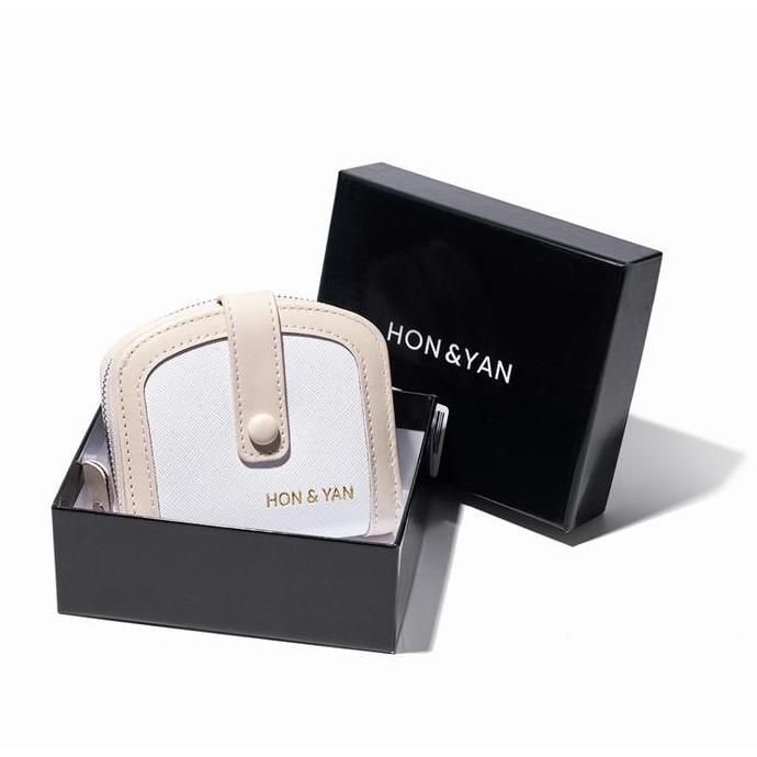 [TIKTOK EXCLUSIVE] HONYAN Dompet Wanita Vellin Short Wallet Dompet Koin Kulit Sintetis Berkualitas