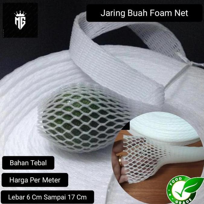 Thebest- Jaring Buah Foam Net Busa Warna Polynet Pembungkus Apel Jeruk Pir