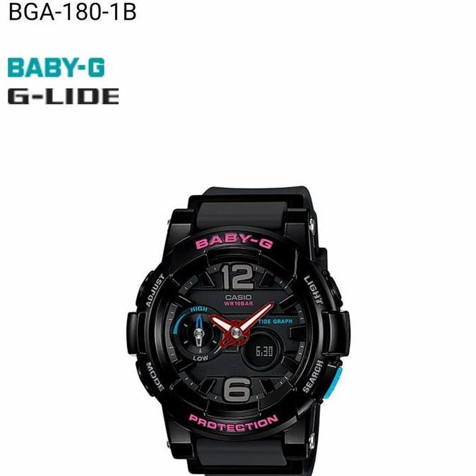PAKET STRAP BEZEL BABY-G BGA-180-1B / BGA-180 Casio Original