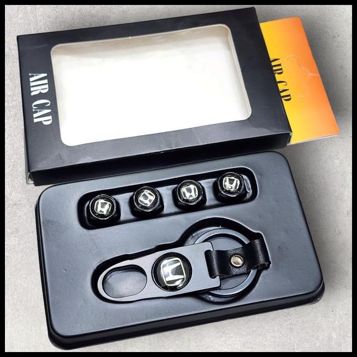 HOT DEAL TUTUP PENTIL BAN + GANTUNGAN KUNCI MOBIL MOTOR HONDA PENUTUP PENTIL 