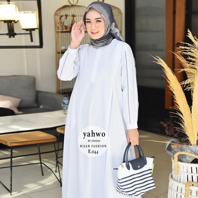 Sale Dress Wanita Lebaran Terbaru Terlaris.Gamis Warna Hitam.Gamis Putih Busuy.Gamis Toyobo Kombinas