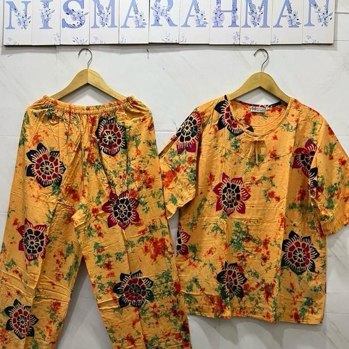 Grosir Cp Batik Indra Xl  Jumbo  Ld 120Cm - Tangan 3/4 - Celana Panjang