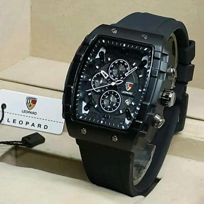 BEST SELLER JAM TANGAN PRIA TERBARU/LEOPARD KOTAK JAM  TANGAN