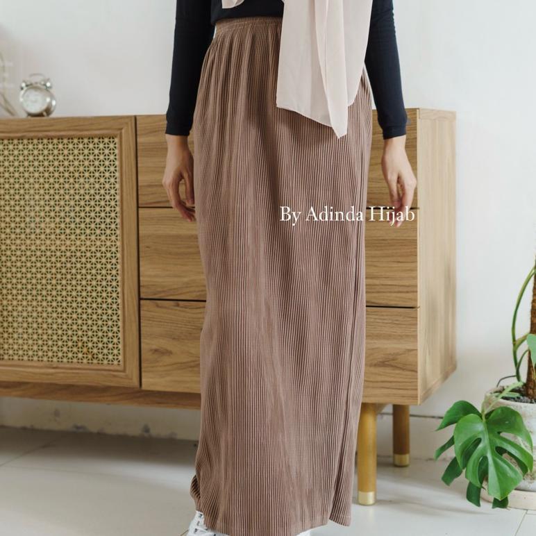 PRODUK TERBARU [ COD ] Rok Span Plisket Pleats Skirt Pleated Premium neci Lidi Kecil Kuliah Kantor F