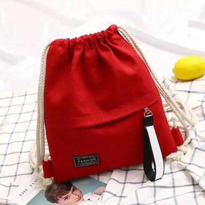 (BEST SELLER) Ransel Tas Serut Wanita Home Stringbag Korea Termurah