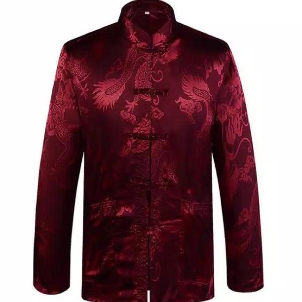 Cheongsam Atasan Pria Lengan Panjang